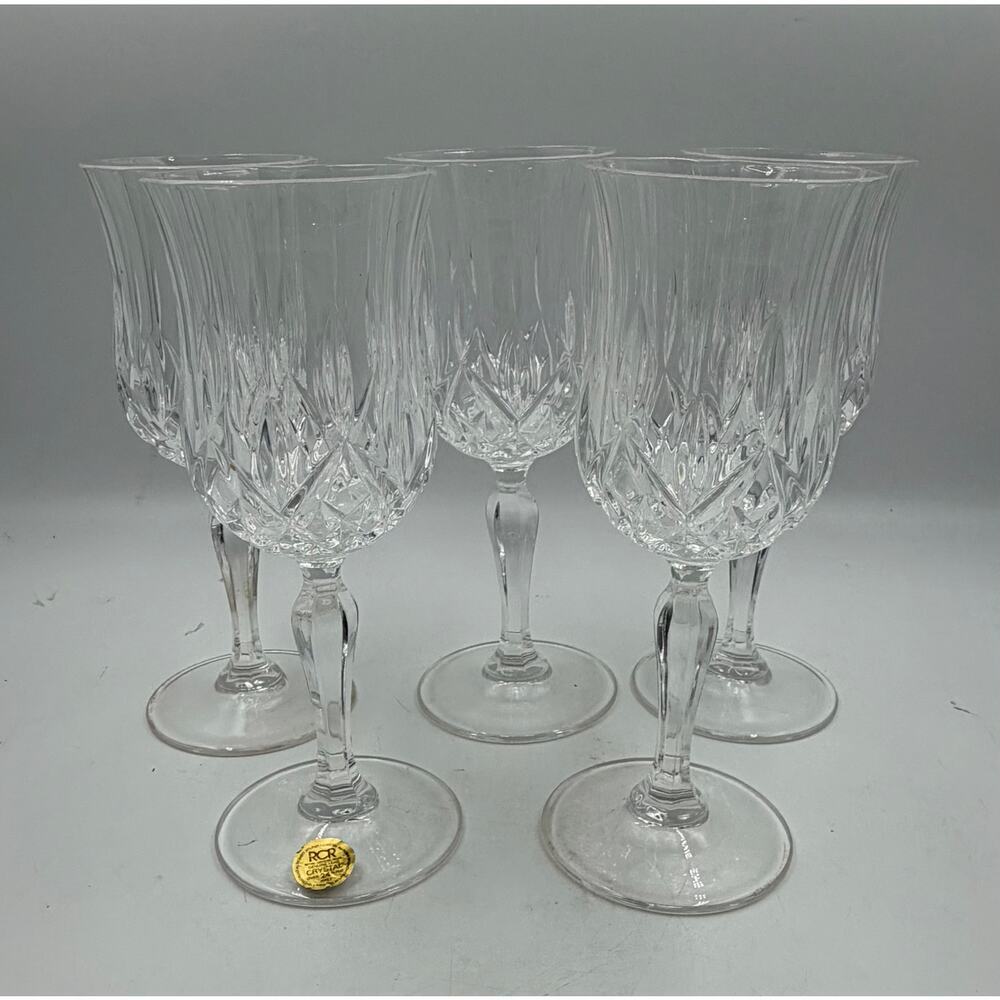 Vintage 1990's Opera by RCR Cordial Glasses set of Five 5 1/4" Tall from Italy